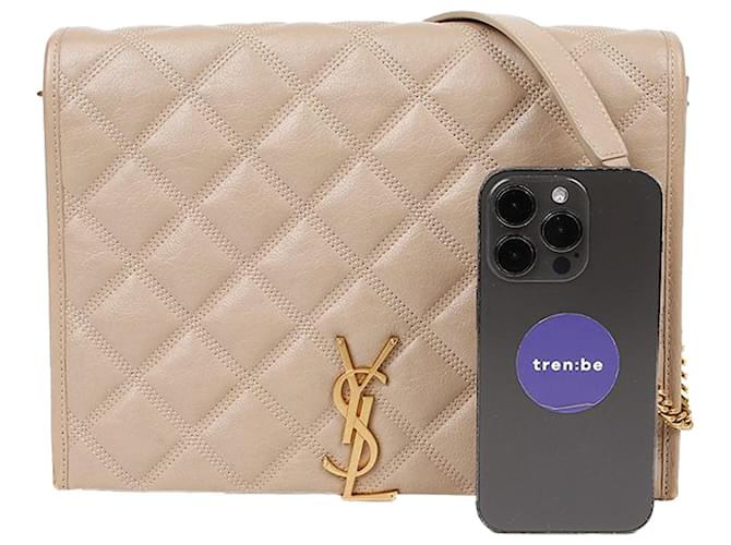 Saint Laurent Borsa a tracolla Becky Medium Marrone - vista 9