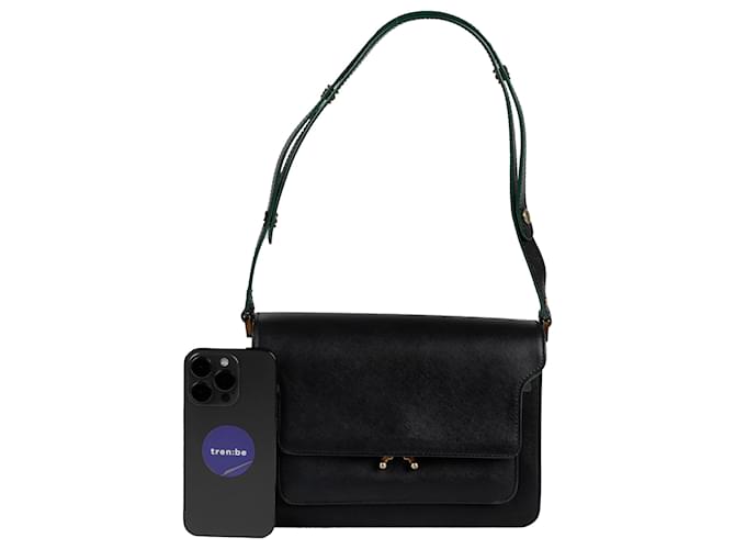 Marni Borsa a tracolla e a spalla Media Nero - vista 7