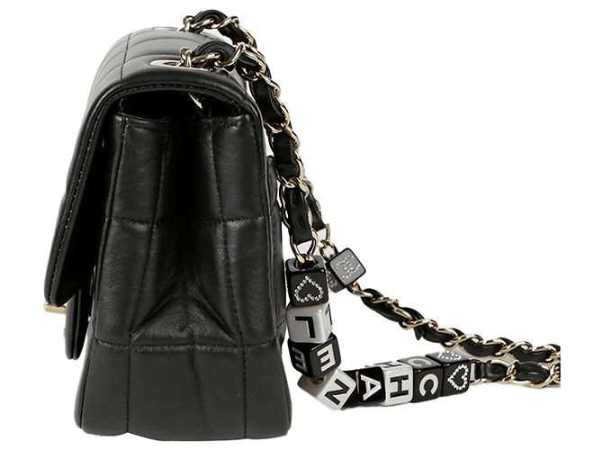 Chanel Mini borsa a tracolla e crossbody con catena Cube Nero - vista 4
