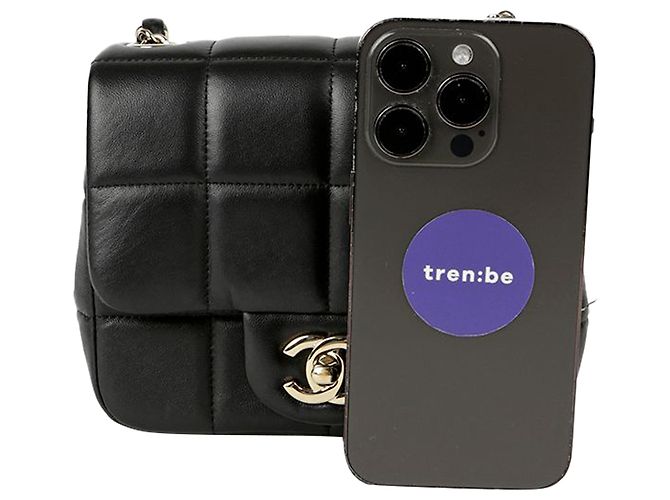 Chanel Mini borsa a tracolla e crossbody con catena Cube Nero - vista 7