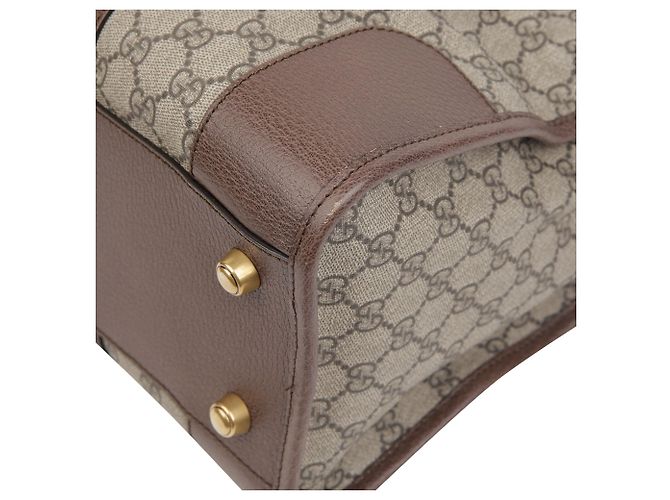 Gucci Bolsa Gg Duffle Tote de ombro Marrom - vista 10