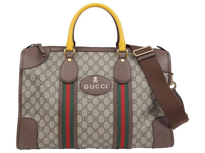Gucci Bolsa Gg Duffle Tote de ombro Marrom - vista 2