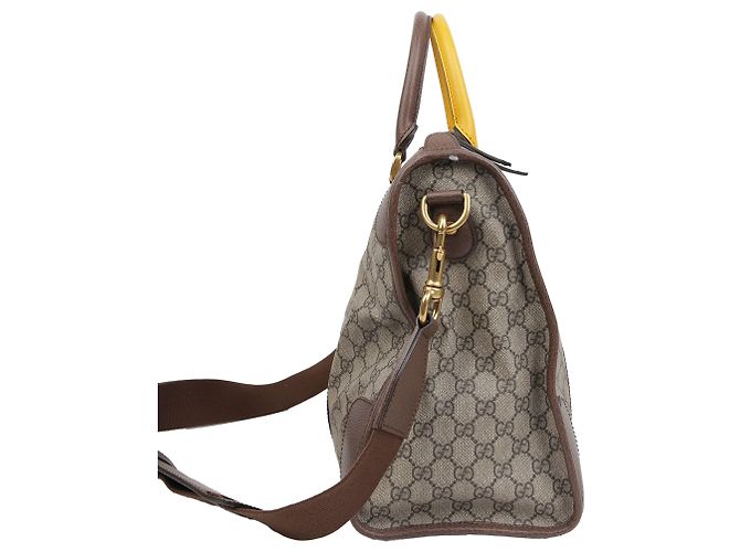 Gucci Bolsa Gg Duffle Tote de ombro Marrom - vista 4