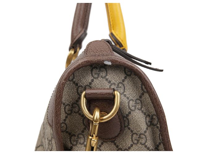 Gucci Bolsa Gg Duffle Tote de ombro Marrom - vista 5
