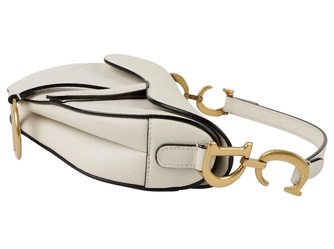 Dior Mini Saddle Schultertasche Weiß - Ansicht 5