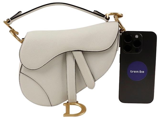 Dior Mini Saddle Schultertasche Weiß - Ansicht 9