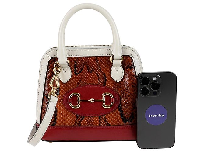 Horsebit 1955 Gucci Horsebit Mini Python Top Handle Tote Shoulder Bag - view 8