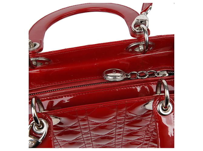 Dior Borsa Tote a Spalla Lady Medium Rosso - vista 10