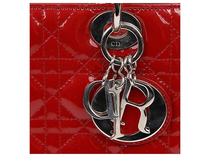 Dior Borsa Tote a Spalla Lady Medium Rosso - vista 3