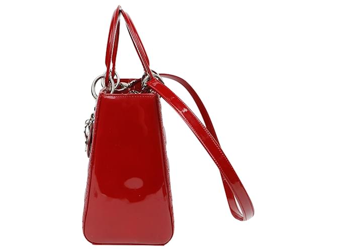 Dior Borsa Tote a Spalla Lady Medium Rosso - vista 5