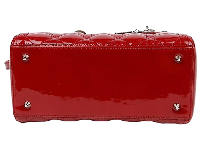 Dior Borsa Tote a Spalla Lady Medium Rosso - vista 7
