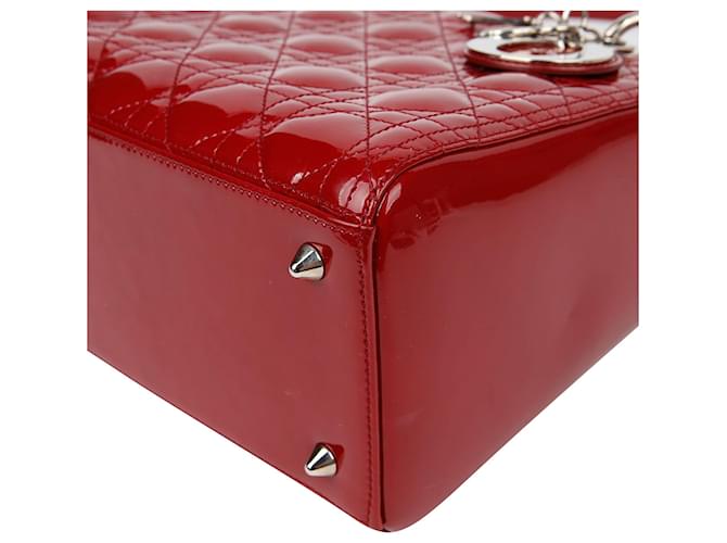 Dior Borsa Tote a Spalla Lady Medium Rosso - vista 8