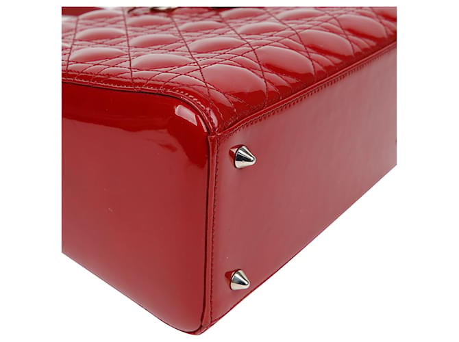 Dior Borsa Tote a Spalla Lady Medium Rosso - vista 9
