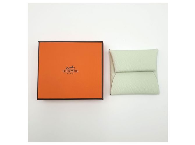 Hermès Coincase Bastia verso, vert fizz/vert yucca, Epsom Verde Verde oliva Verde chiaro Verde scuro - vista 4