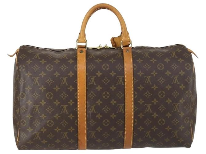 Louis Vuitton Keepall Monogram Canvas 50 Castaño - vista 2
