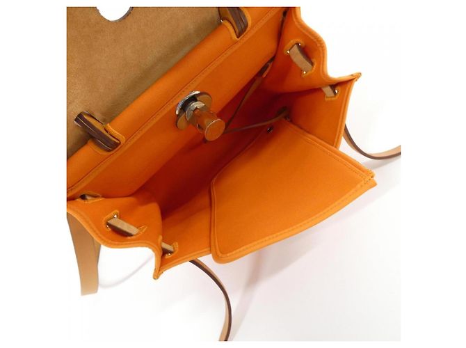 Hermès Borsa Hermes Herbag Zip PM Arancione - vista 10