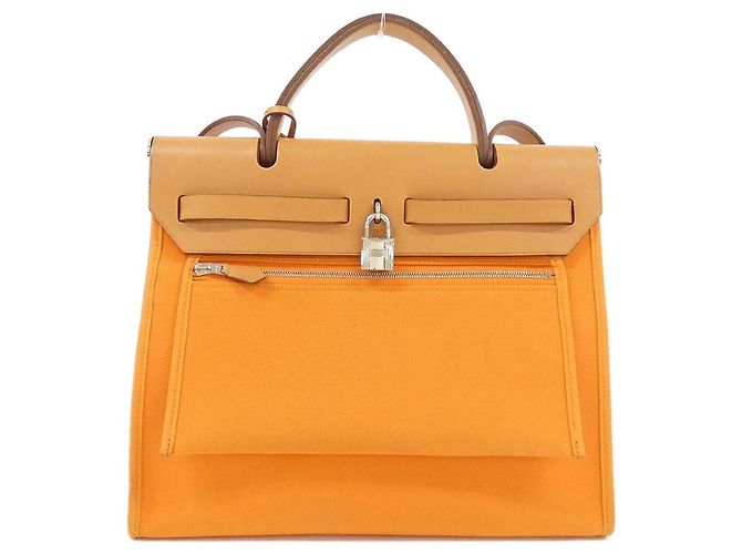 Hermès Borsa Hermes Herbag Zip PM Arancione - vista 2