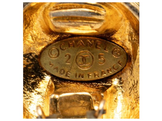 Chanel Coco Mark Matelassé runde Ohrringe Golden - Ansicht 3
