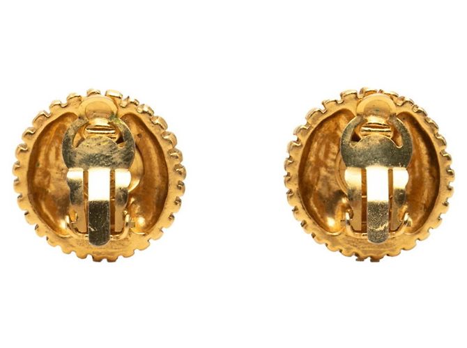 Chanel Vintage Coco Mark Clip-Ohrringe vergoldet Golden - Ansicht 2