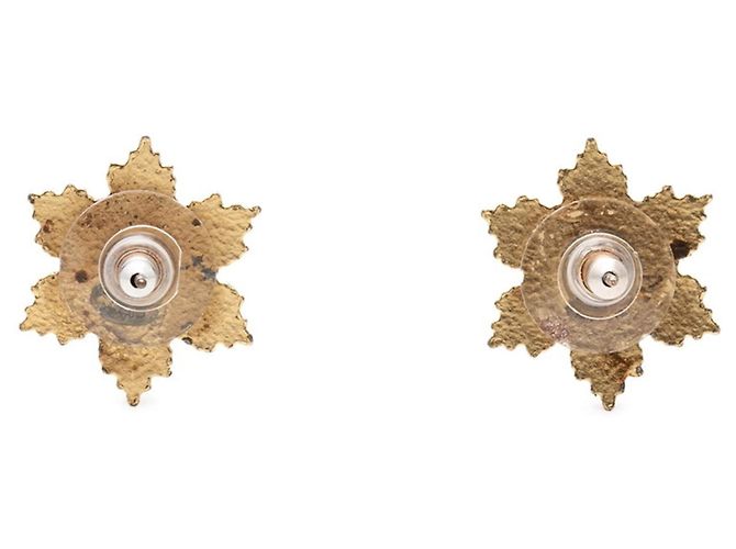 Orecchini Chanel Coco Mark con Motivo di Cristallo D'oro - vista 2