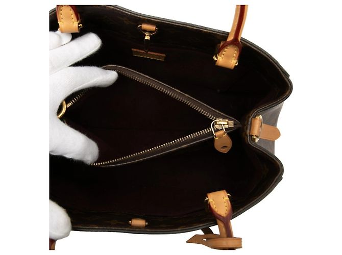 Borsa Louis Vuitton Monogram Montaigne MM Marrone - vista 4