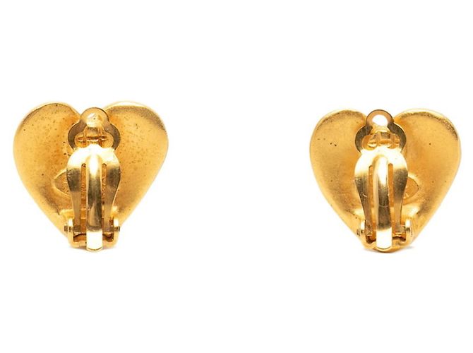 Orecchini a clip Chanel Coco Mark con motivo a cuore D'oro - vista 2
