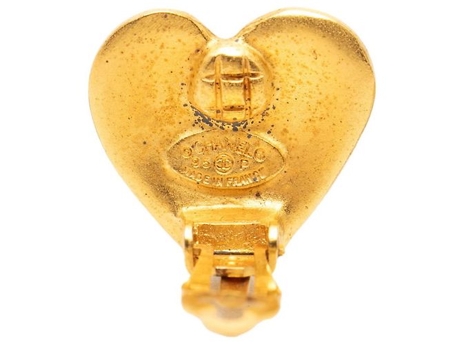 Orecchini a clip Chanel Coco Mark con motivo a cuore D'oro - vista 3
