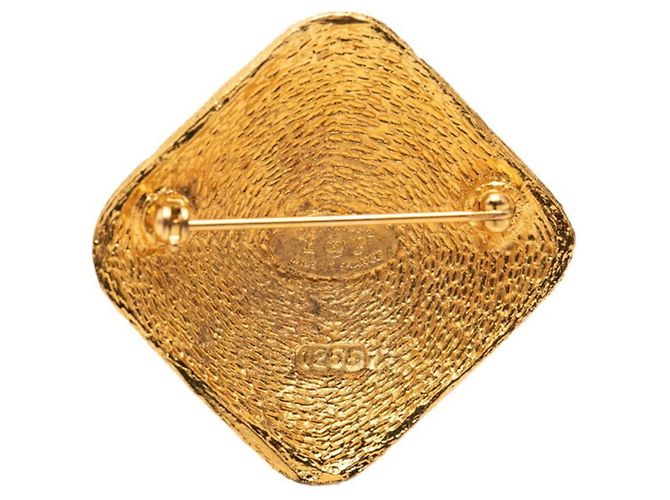 Chanel Coco Mark Square Pin Brosche Golden - Ansicht 3