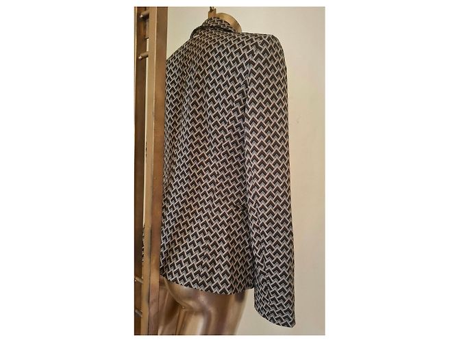 Liu.Jo Slim Fit Jacquard Blazer Liu Jo Gr. 40 Neu Beige Dunkelbraun - Ansicht 11