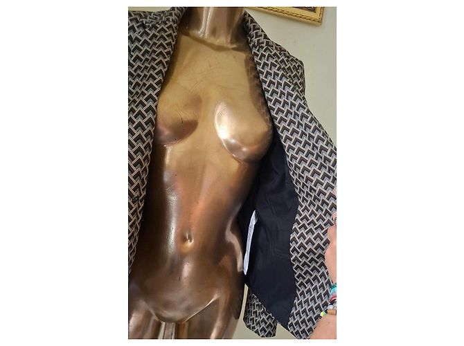 Liu.Jo Slim Fit Jacquard Blazer Liu Jo Gr. 40 Neu Beige Dunkelbraun - Ansicht 9