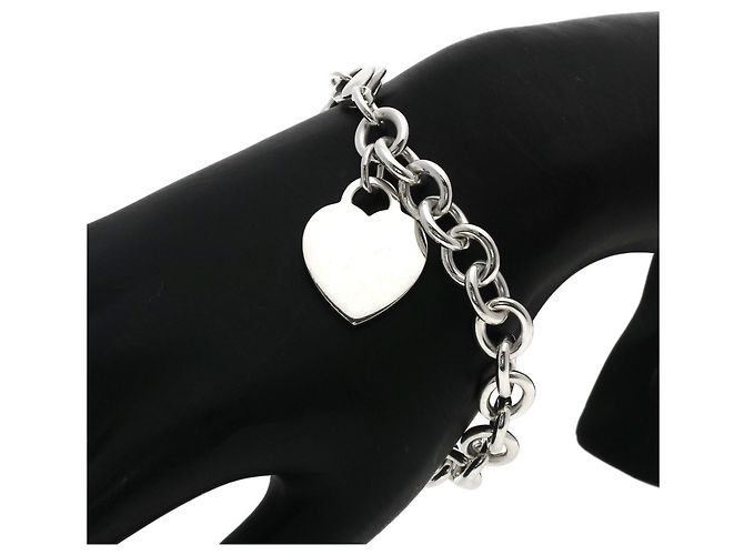 Bracciale con charm Tiffany & Co. in argento con pendente a cuore - vista 6
