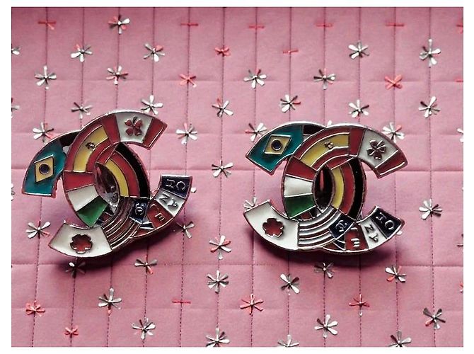 Cambon Chanel CC CLIPS DRAPEAUX Multicolore - vue 4
