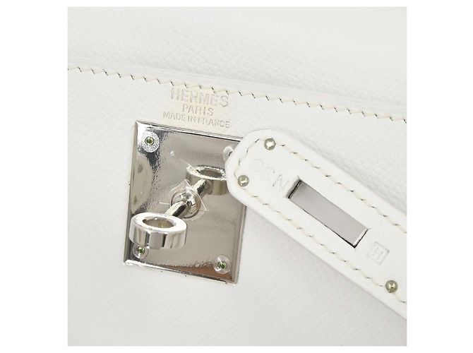 Hermès Hermes Kelly White Epsom with Palladium Hardware 28 Bianco - vista 4