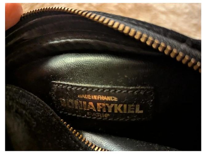 Sonia Rykiel Borsa a Tracolla in Nubuck Nero - vista 3