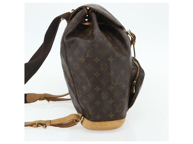 Louis Vuitton Vintage Montsouris Monogram Canvas GM Marron - vue 3