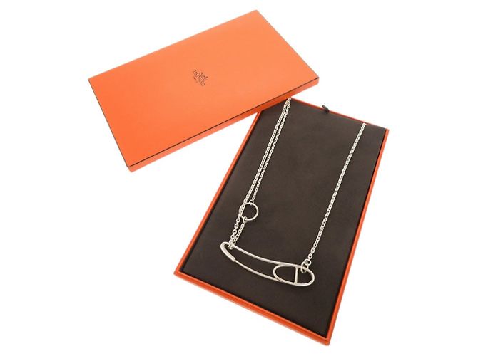 Hermès Collana lunga Hermes Chaine d'Ancre Punk Argento - vista 2