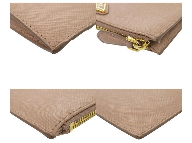 Monedero Triangle Saffiano Prada Beige - vista 3