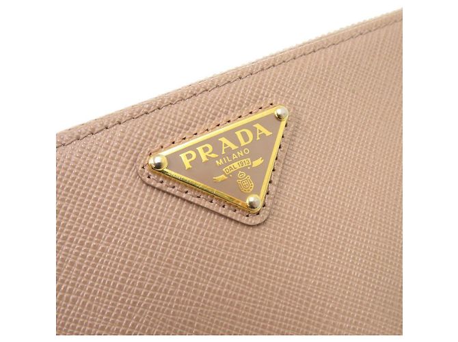 Monedero Triangle Saffiano Prada Beige - vista 5