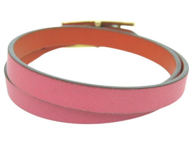 Hermès Hermes Be Api Double Tour Armband Pink Golden Orange - Ansicht 3