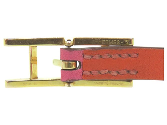 Hermès Hermes Be Api Double Tour Armband Pink Golden Orange - Ansicht 5