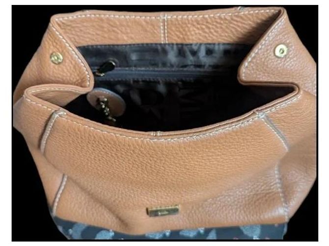 Borsa in pelle Mac Douglas Pyla Romy XS - Camel Cammello - vista 5