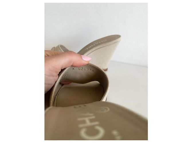 Chanel Mule con Zeppa Beige - vista 5
