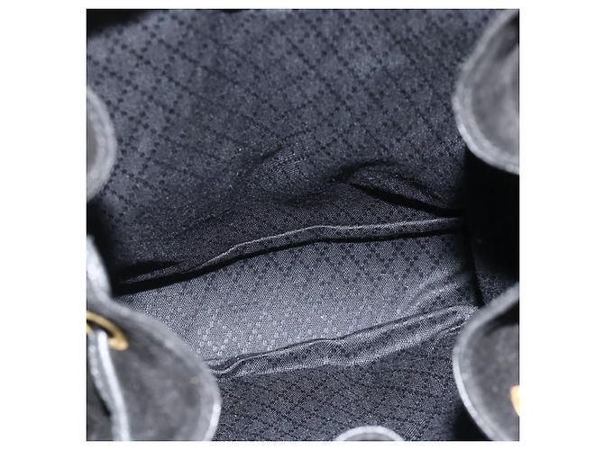 Gucci Vintage Bamboo Suede Medium Nero - vista 5