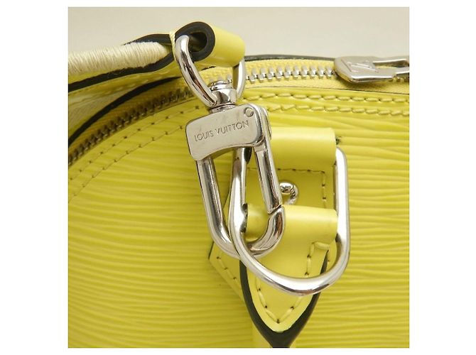 Borsa Louis Vuitton Epi Alma BB in Jaune Cedrat - vista 11
