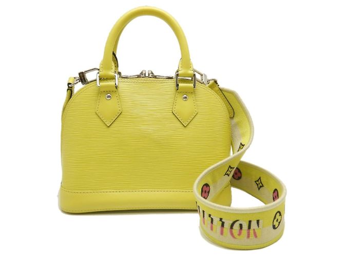 Borsa Louis Vuitton Epi Alma BB in Jaune Cedrat - vista 2