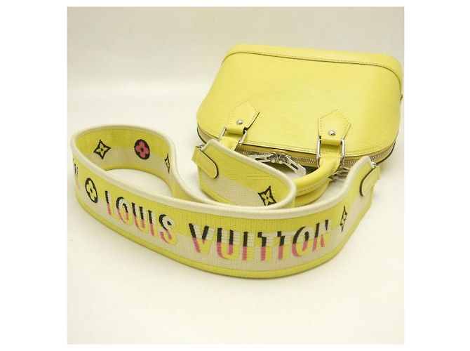 Borsa Louis Vuitton Epi Alma BB in Jaune Cedrat - vista 5
