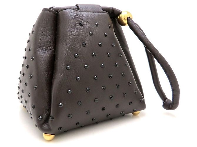 Borsa Square Puffy Bottega Veneta Marrone scuro - vista 2