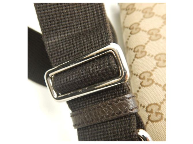 Borsa a Spalla Gucci GG Canvas & Pelle Beige - vista 10