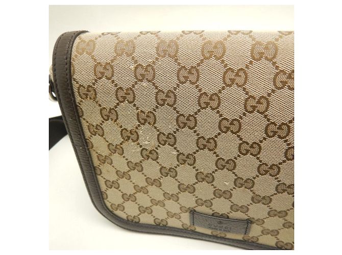 Borsa a Spalla Gucci GG Canvas & Pelle Beige - vista 11