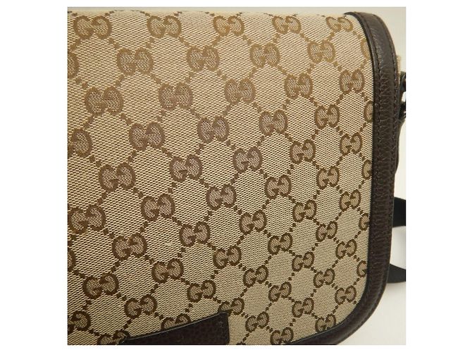 Borsa a Spalla Gucci GG Canvas & Pelle Beige - vista 12
